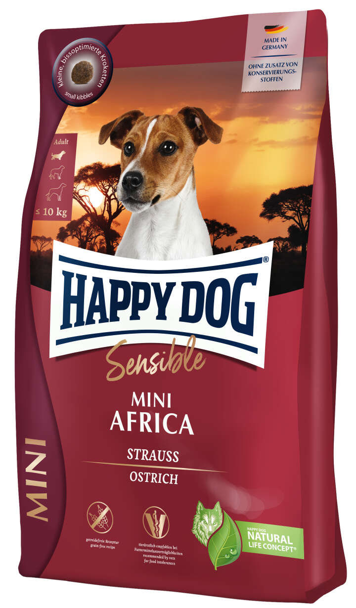 HAPPY DOG Hunde-Trockenfutter Sensible Mini Africa